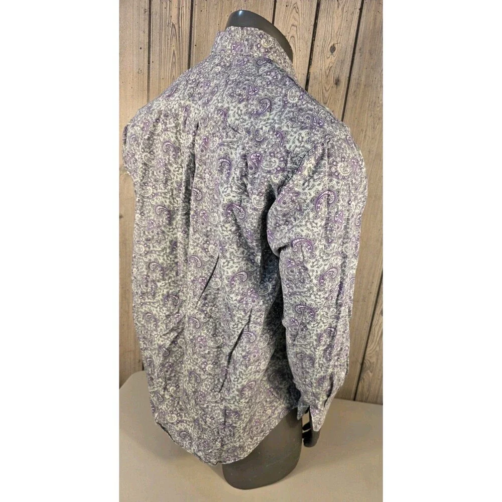 Cinch Men's Western Paisley Long Sleeve Button Front Shirt Large Cowboy Rodeo